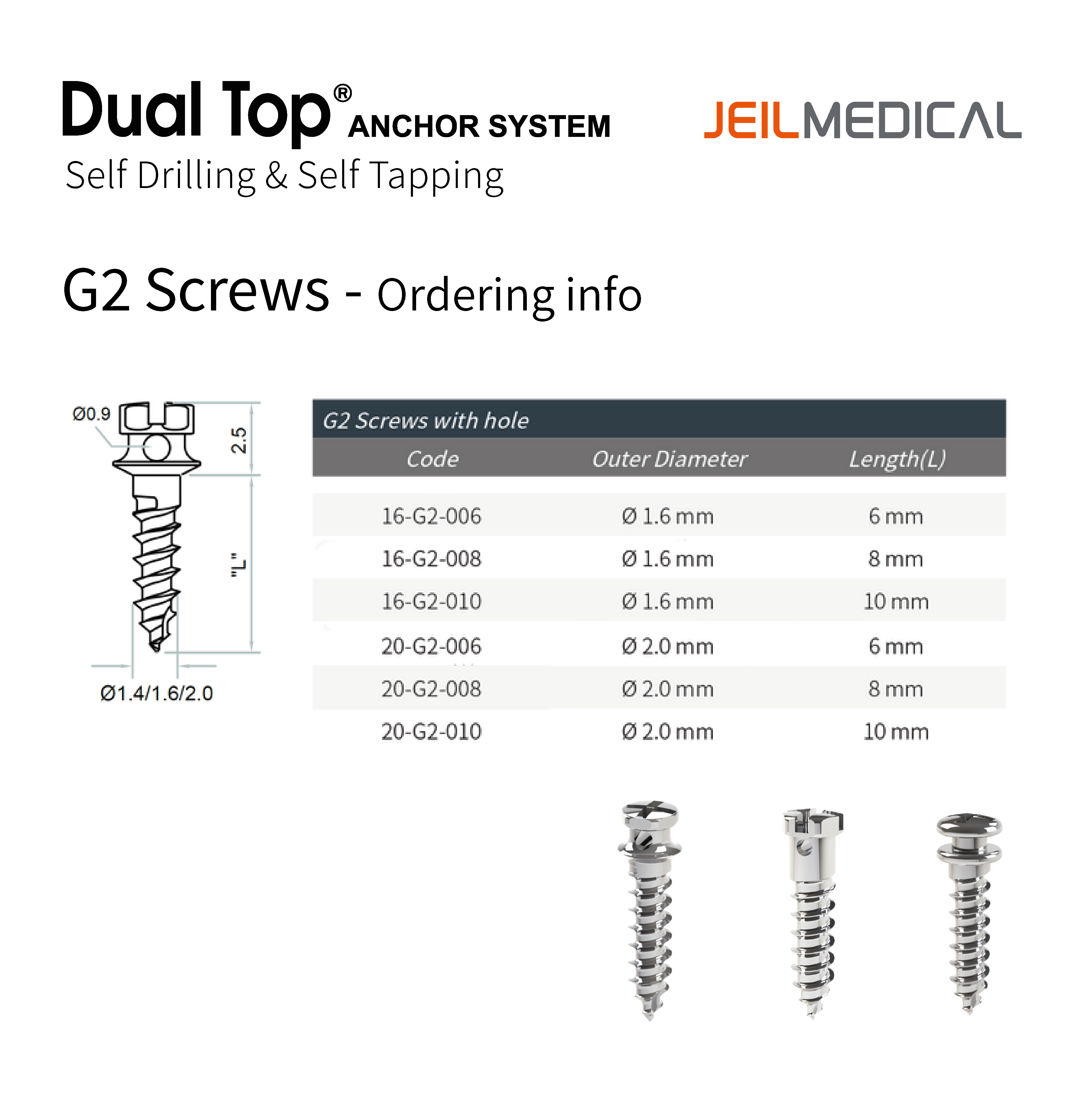 Jeil - Dual Top Anchor Screws - 3