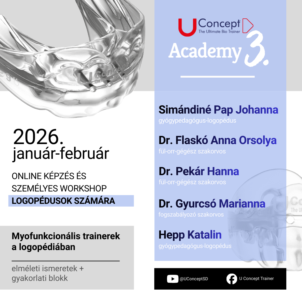 U Concept Academy, online and in-person training course workshop for speech therapists, January 22, January 27, and February 6, 2026, Budapest, UConcept Trainer, Myofunctional trainer  trainer, Volom