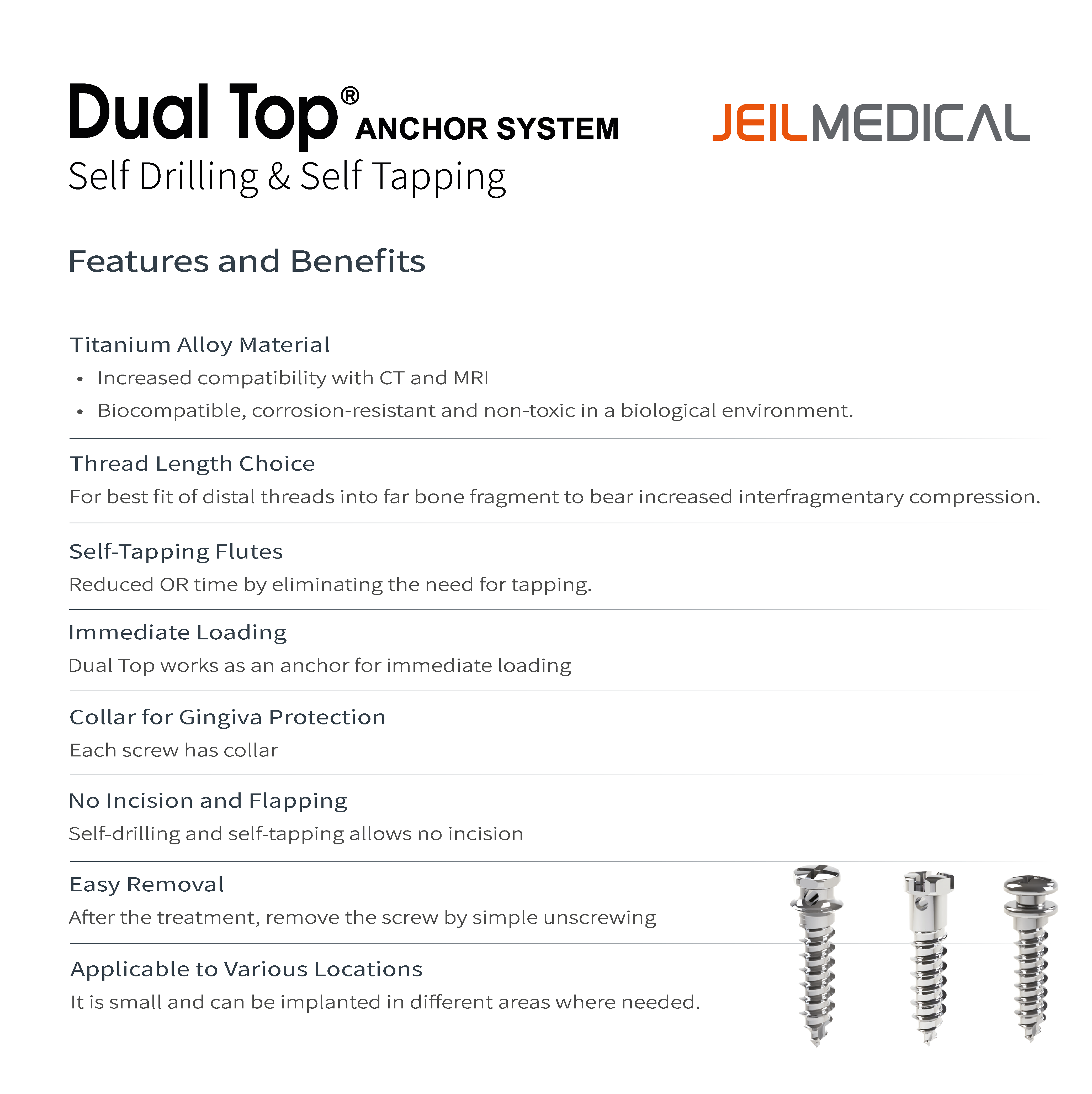 Jeil - Dual Top Anchor Screws - 6