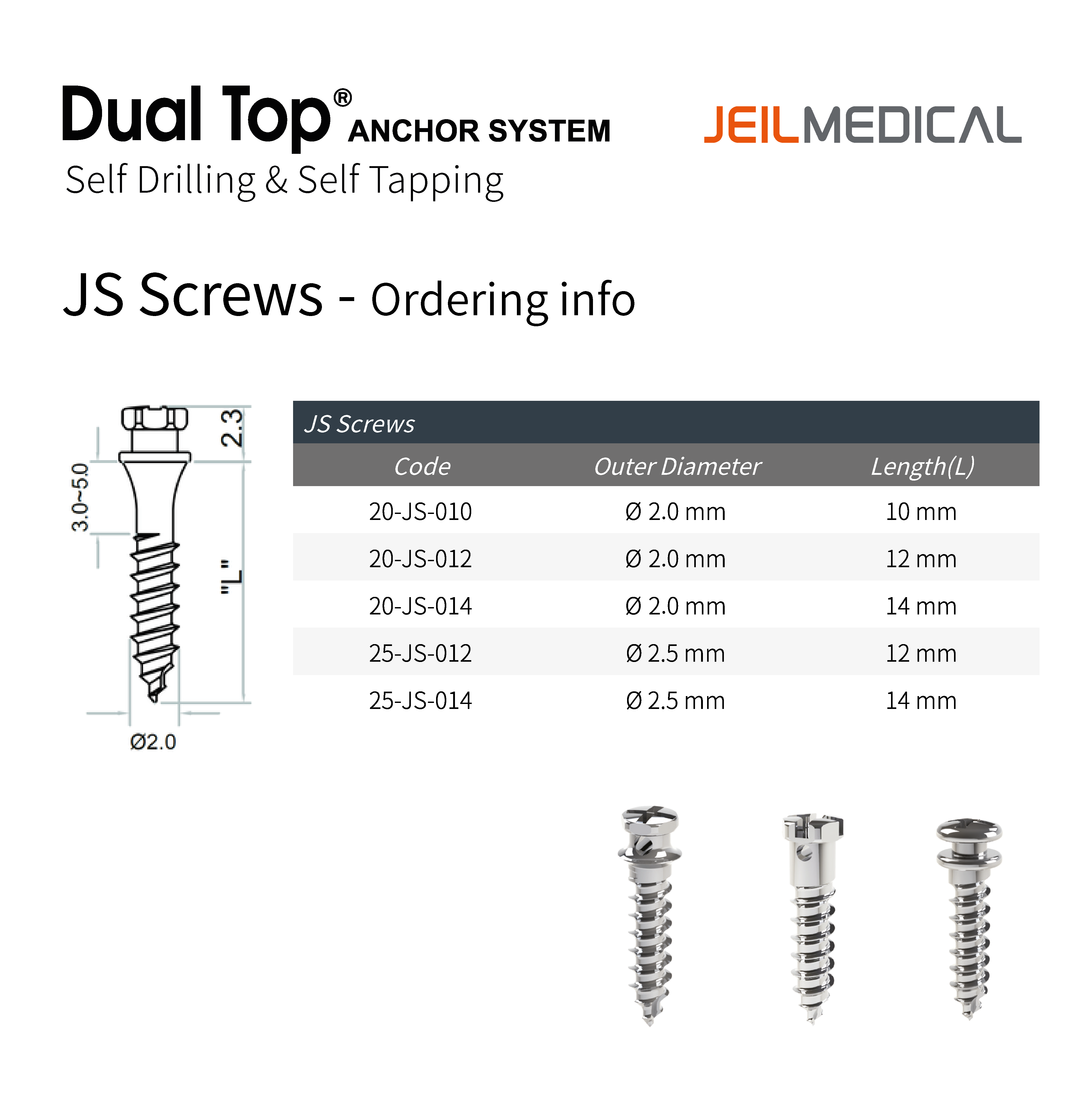 Jeil - Dual Top Anchor Screws - 5