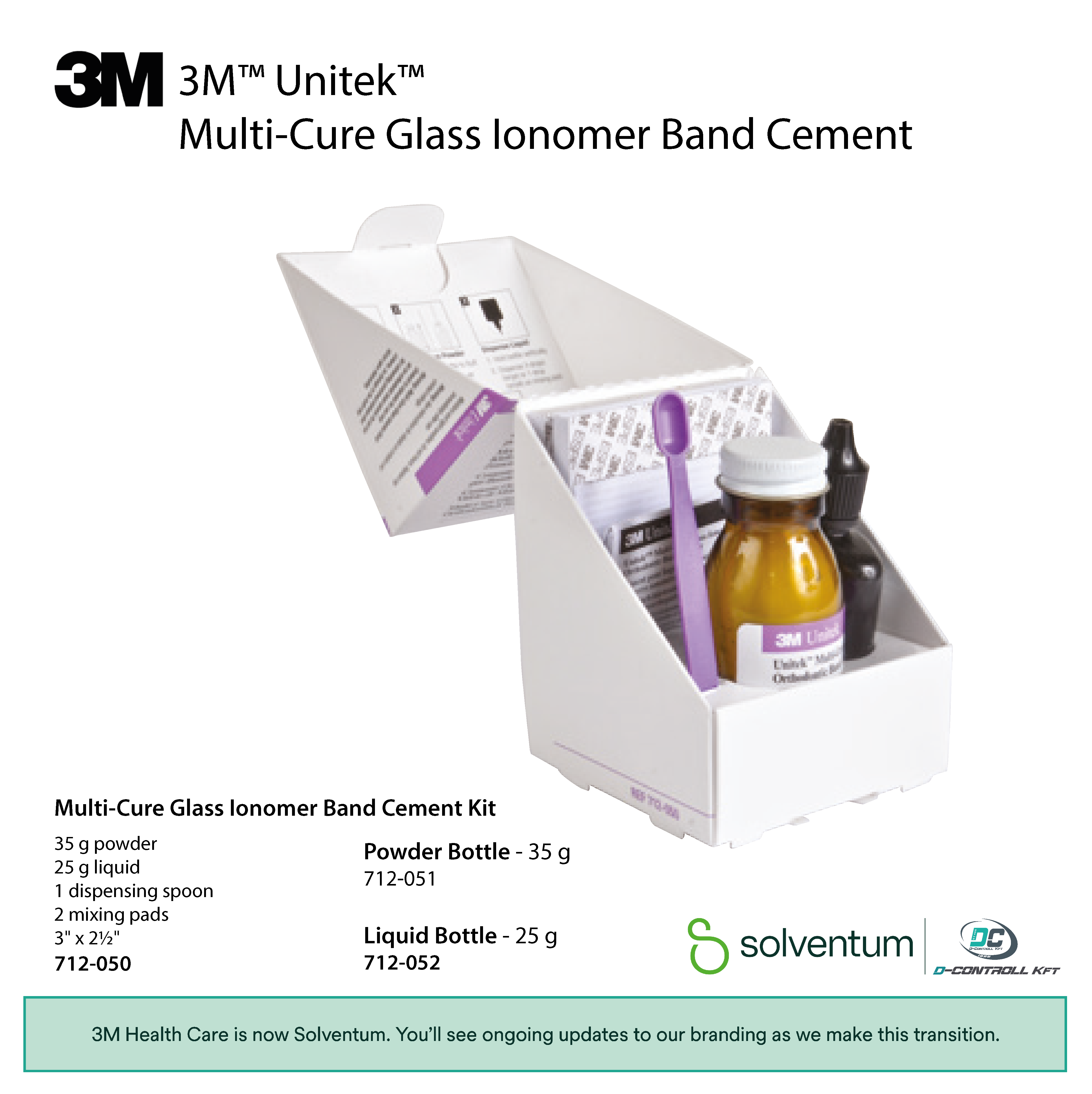 3M™ Unitek™ Multi-Cure Glass Ionomer Band Cement Kit - 1